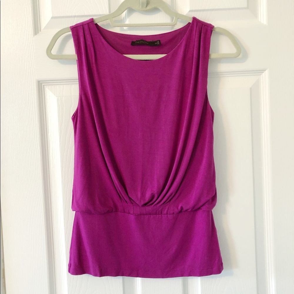 {The Limited} Magenta Sleeveless Blouse